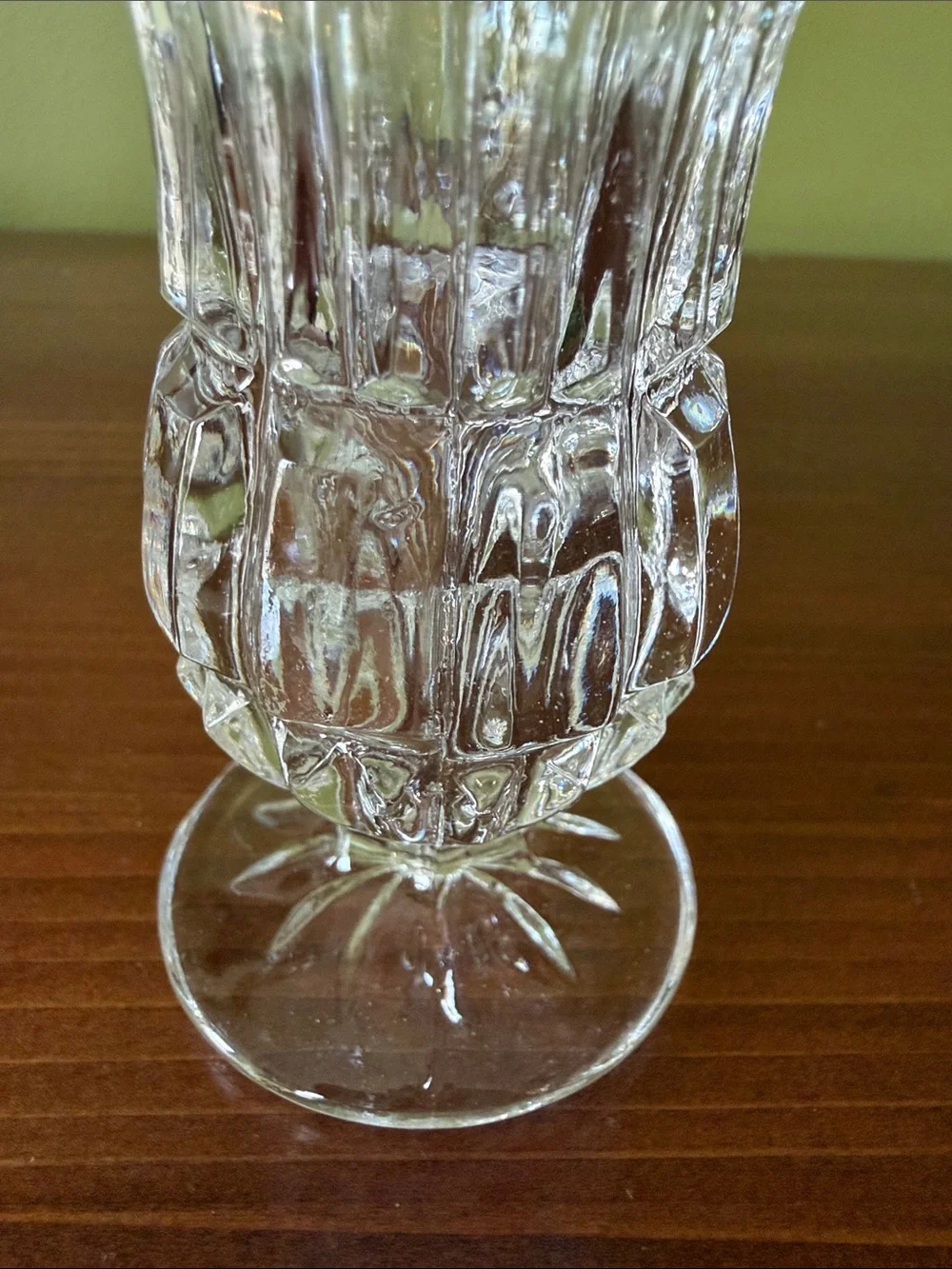 Clear Glass Decorative Vase